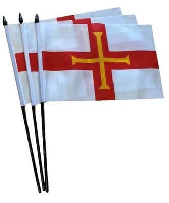 Guernsey Hand Flag - 3 Pack