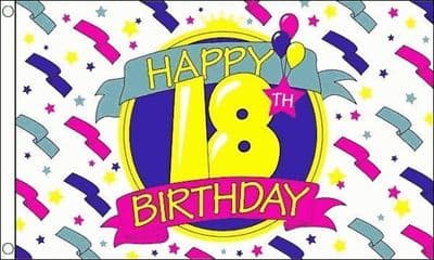 Happy 18th Birthday Design 2 - Flag