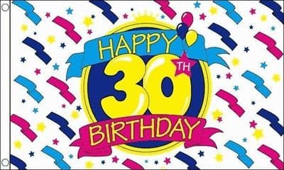 Happy 30th Birthday Design 2 - Flag