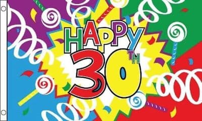 Happy 30th Birthday Flag