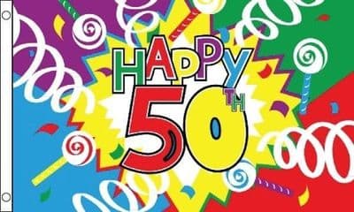 Happy 50th Birthday Flag