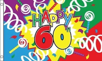 Happy 60th Birthday Flag