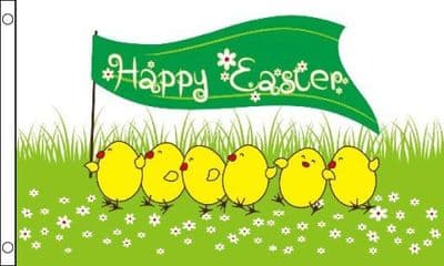 Happy Easter (Chicks) Flag