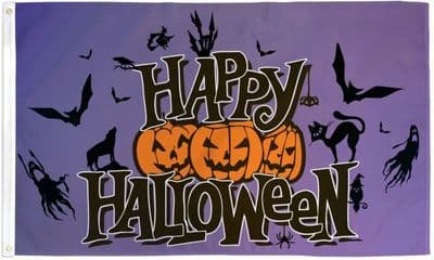 Happy Halloween (Purple) Flag