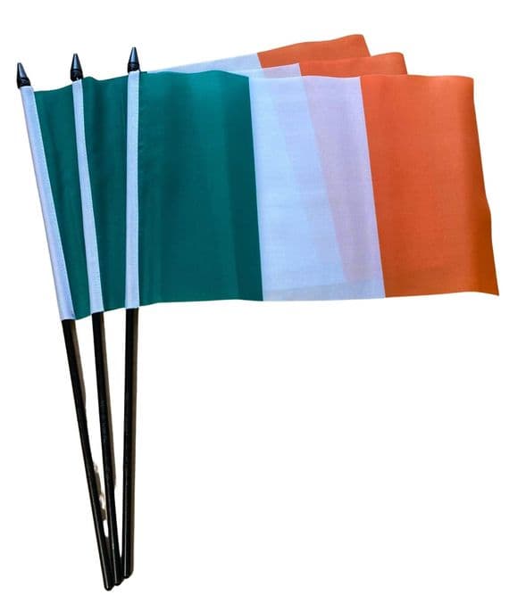 Ireland - Tri Colour Hand Flag - 3 Pack | flagly.co.uk | We Sell Flags