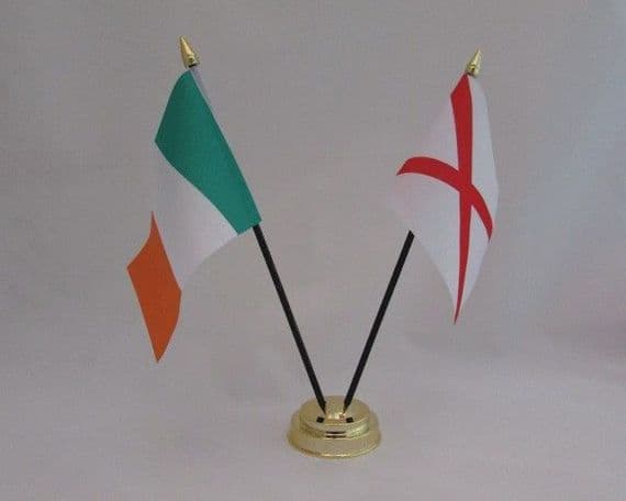 Ireland & St Patrick with UK Table Flag | flagly.co.uk | We Sell Flags