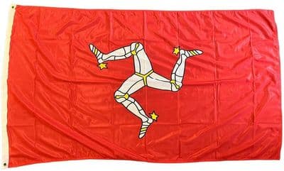Isle of Man 5ft x 3ft Knitted Polyester Heavy Flag