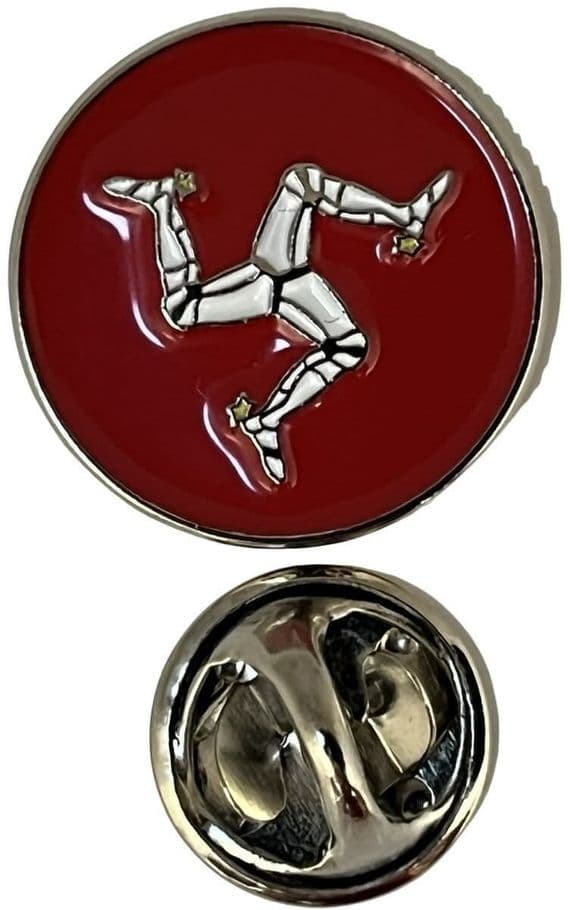 Isle of Man Round Pin Badge | Fast and free UK delivery from flagly.co.uk
