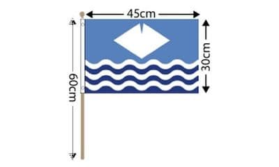 Isle of Wight Hand Flag Large (18