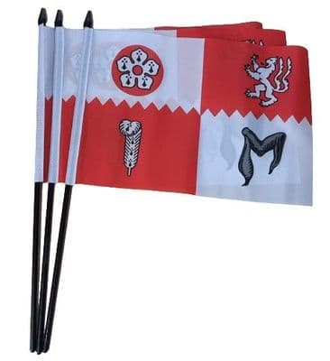 Leicestershire Hand Flag - 3 Pack