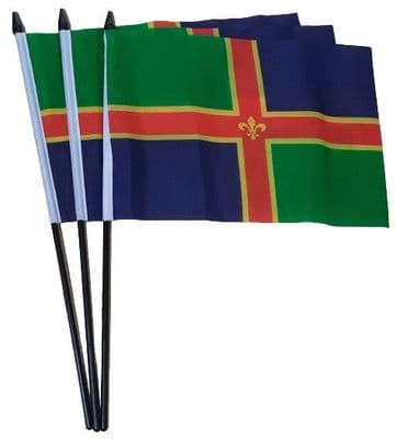 Lincolnshire Hand Flag - 3 Pack