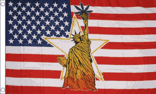 Marijuana Liberty Flag