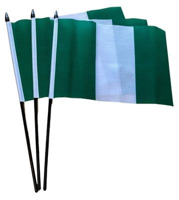 Nigeria Hand Flag - 3 Pack