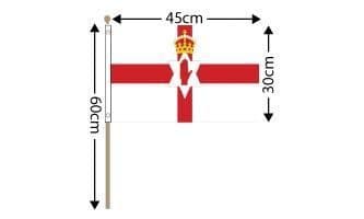 Northern Ireland Hand Flag Large (18