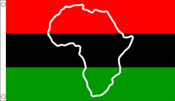 Pan African with Map Flag | flagly.co.uk | We Sell Flags