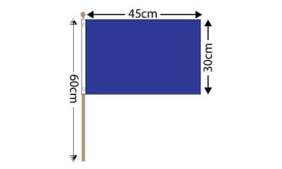 Plain Blue Hand Flag Large | flagly.co.uk | We Sell Flags