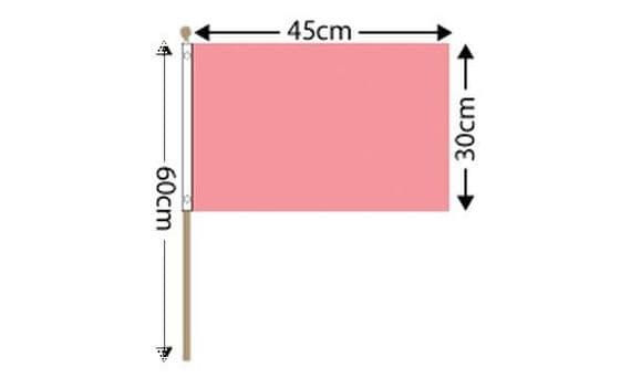 Plain Pink Hand Flag Large | flagly.co.uk | We Sell Flags