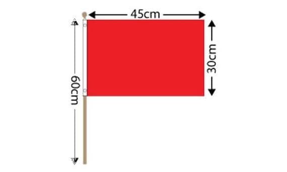 Plain Red Hand Flag Large | flagly.co.uk | We Sell Flags
