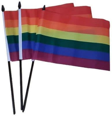 Rainbow Hand Flag - 3 Pack