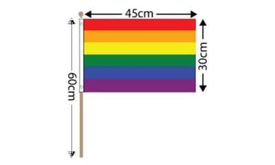 Rainbow Large Hand Flag (18