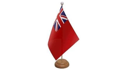 Red Ensign Wooden Table Flag