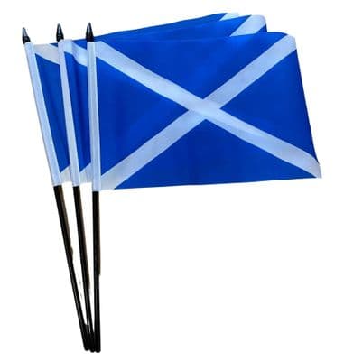 Scotland St Andrew Hand Flag - 3 Pack