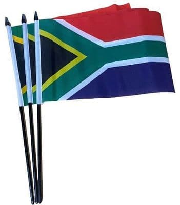 South Africa Hand Flag - 3 Pack