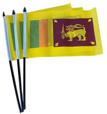 Sri Lanka Hand Flag - 3 Pack