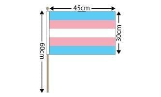 Transgender Large Hand Flag (18