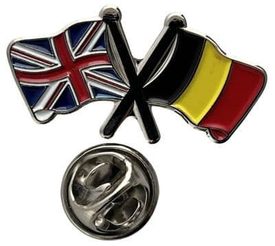Union Jack & Belgium Pin Badge