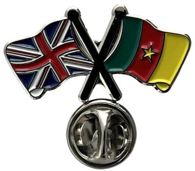 Union Jack & Cameroon Pin Badge