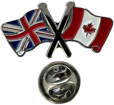Union Jack & Canada Pin Badge