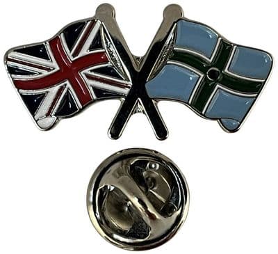 Union Jack & Derbyshire Pin Badge