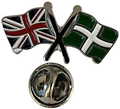 Union Jack & Devon Pin Badge