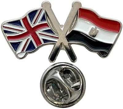 Union Jack & Egypt Pin Badge