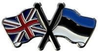 Union Jack & Estonia Pin Badge | Fast and free UK delivery from flagly.co.uk