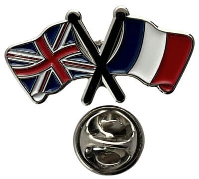 Union Jack & France Pin Badge