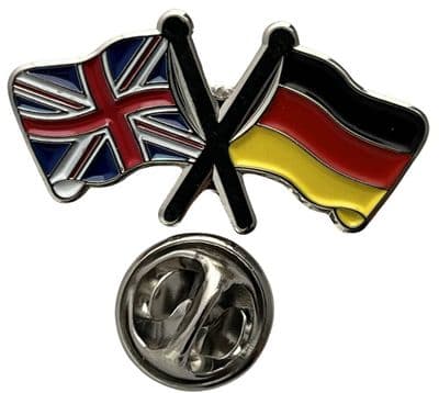 Union Jack & Germany Pin Badge
