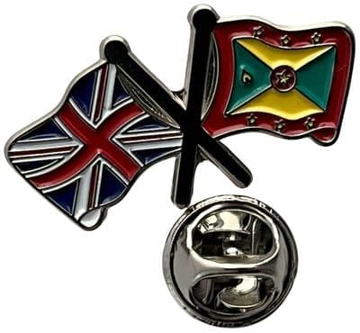 Union Jack & Grenada Pin Badge