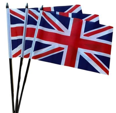 Union Jack Hand Flag - 3 Pack