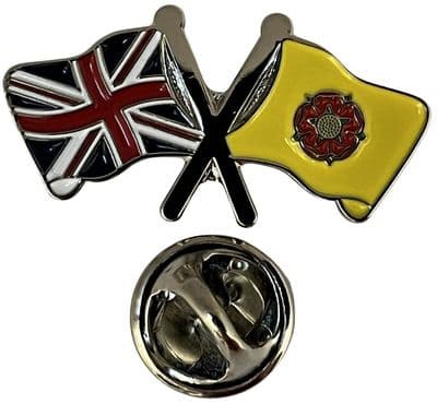 Union Jack & Lancashire Pin Badge