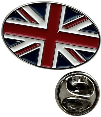 Union Jack Oval Pin Badge
