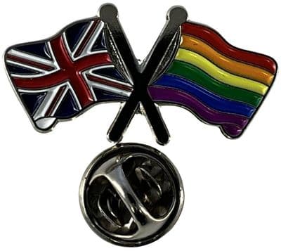 Union Jack & Rainbow Pin Badge