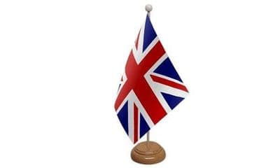 Union Jack Wooden Table Flag
