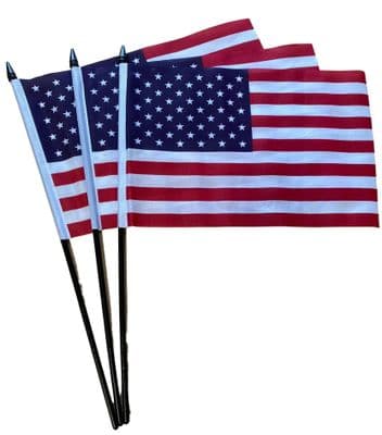 USA Hand Flag - 3 Pack