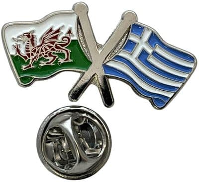Wales & Greece Pin Badge