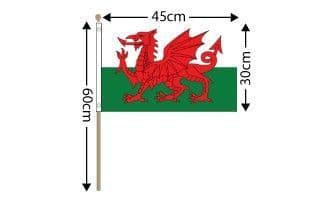 Wales Hand Flag Large (18