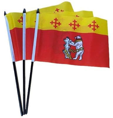 Warwickshire Hand Flag - 3 Pack
