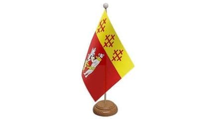 Warwickshire Wooden Table Flag