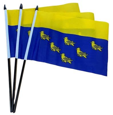 West Sussex Hand Flag - 3 Pack